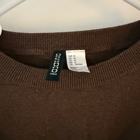 H&M Chocolate Brown Long Sleeve Sweater Size M - Picture 3 of 3